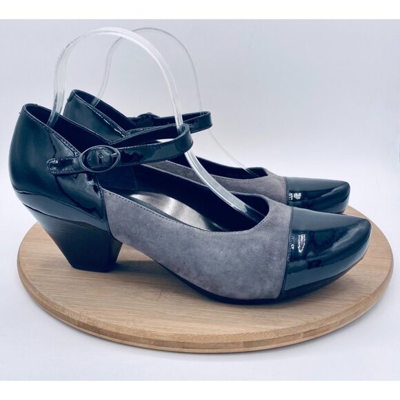Dansko Bonnie Shoes Womens 10 41 Black Leather Mary Jane Heels Whimsy Goth - Picture 1 of 11
